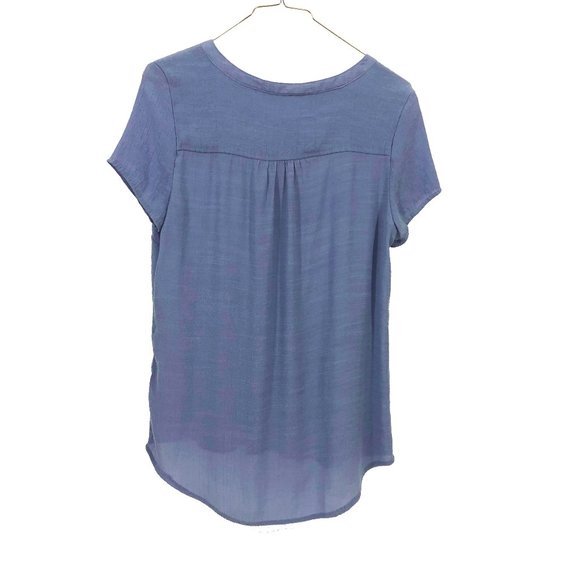 VGC Westport Blue Pleated Hi-Low Top US Medium - Picture 3 of 6